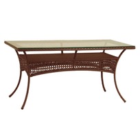 Стулья Хассан стол обеденный прямоугольный 6 мест, коричневый фото